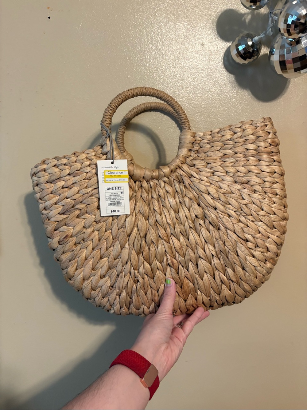a new day Woven Straw Circle-Handle bag - Picture 3 of 3